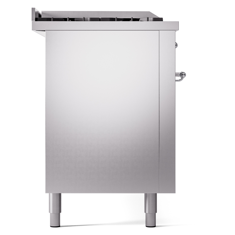 ILVE UP60FSNMPSSCLP Nostalgie II 60" Dual Fuel Range, left side view