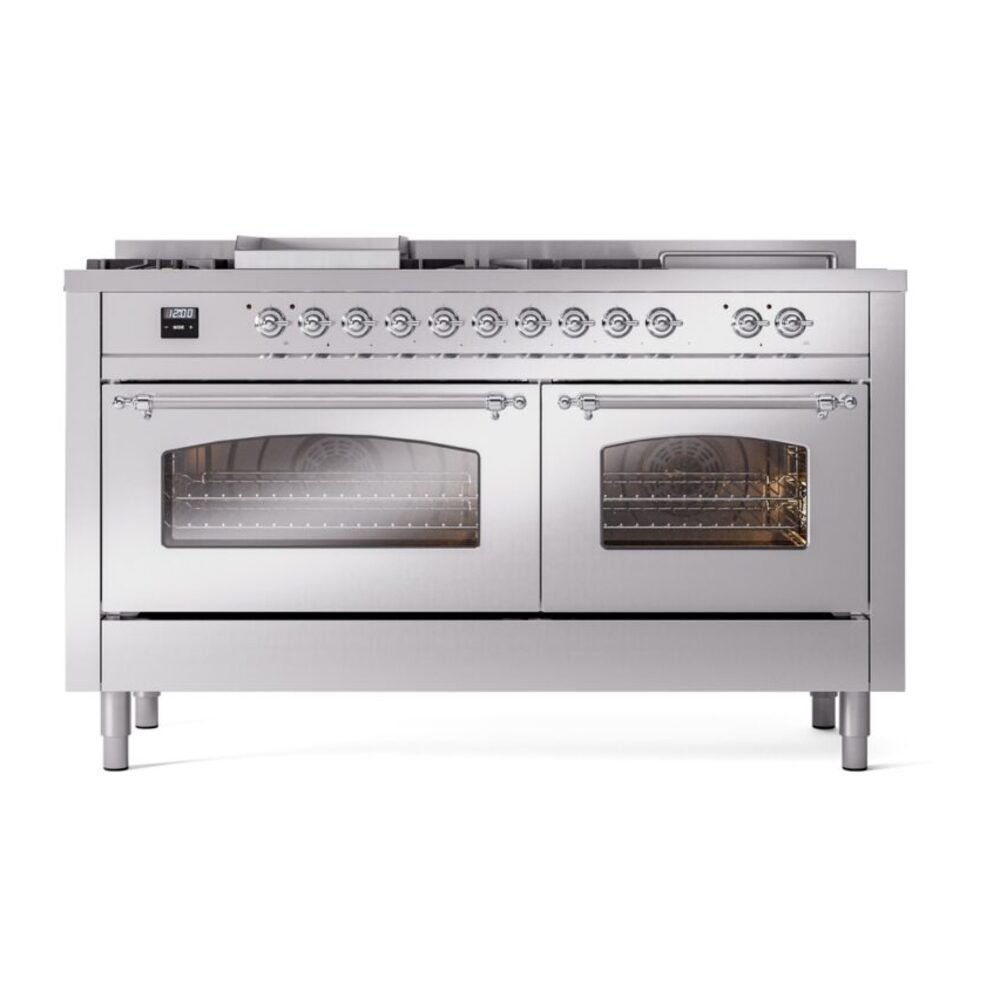ILVE UP60FSNMPSSC Nostalgie II 60" Dual Fuel Range, front view