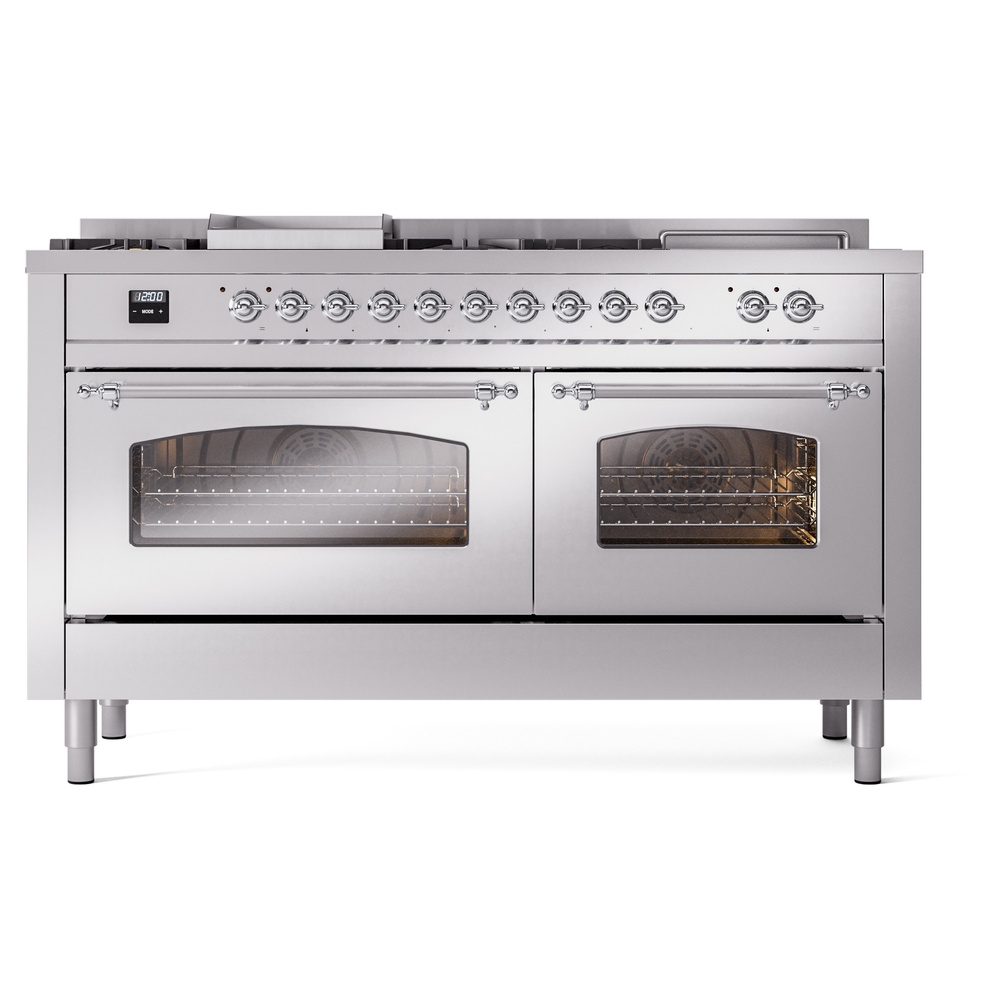 ILVE UP60FSNMPSSC Nostalgie II 60" Dual Fuel Range, front view