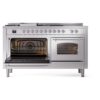 ILVE UP60FSNMPSSC Nostalgie II 60" Dual Fuel Range, main oven door opened