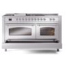 ILVE UP60FSNMPSSC Nostalgie II 60" Dual Fuel Range, drawer opened