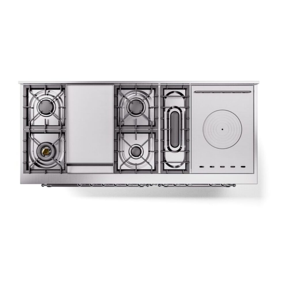ILVE UP60FSNMPSSC Nostalgie II 60" Dual Fuel Range, top view