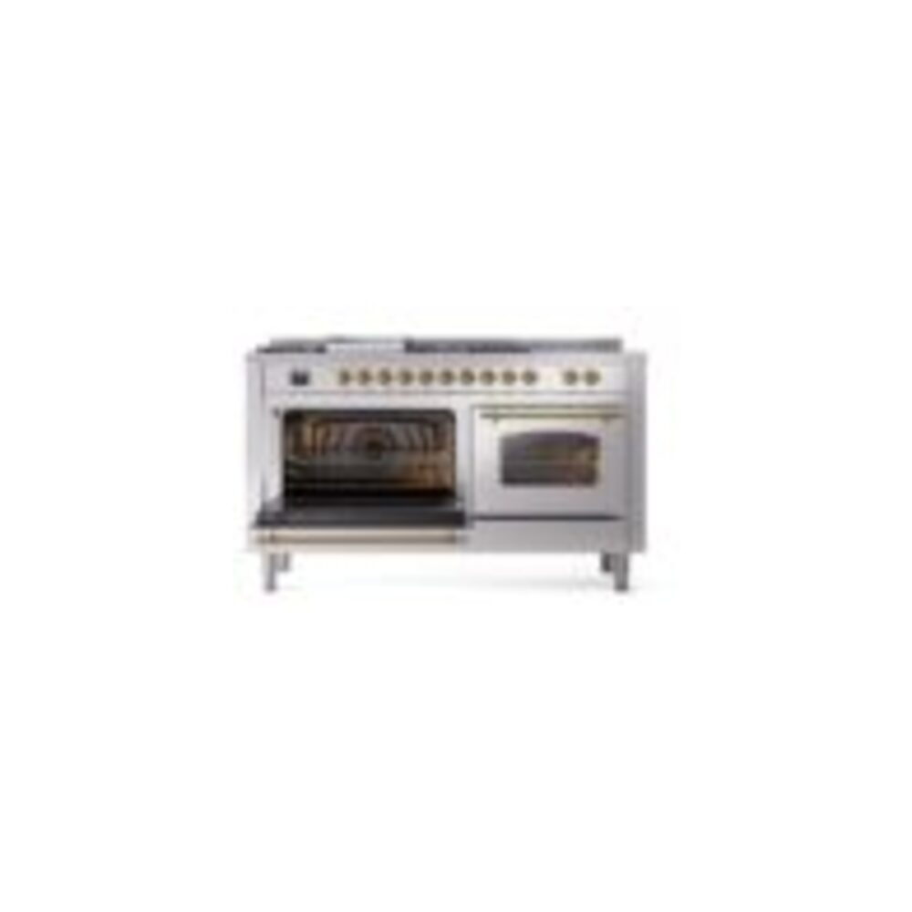 ILVE UP60FSNMPSSGLP Nostalgie II 60" Dual Fuel Range, main oven door opened