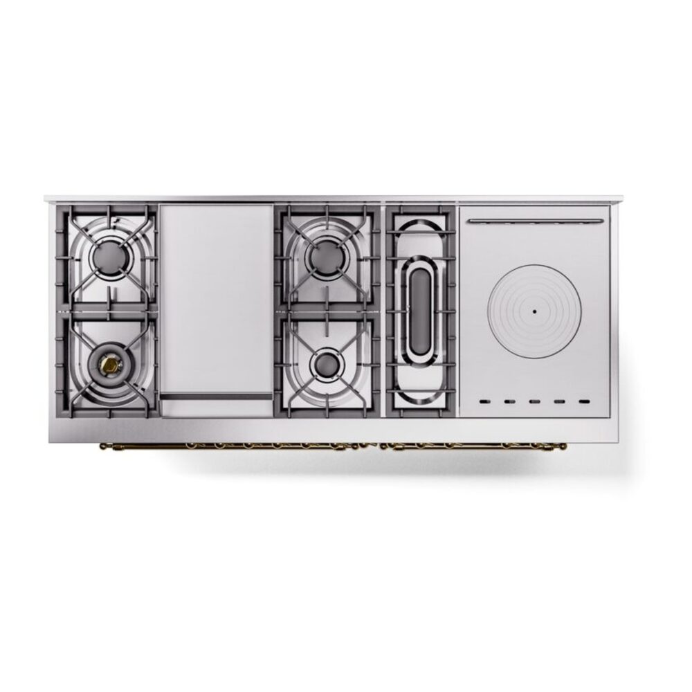 ILVE UP60FSNMPSSGLP Nostalgie II 60" Dual Fuel Range, top view
