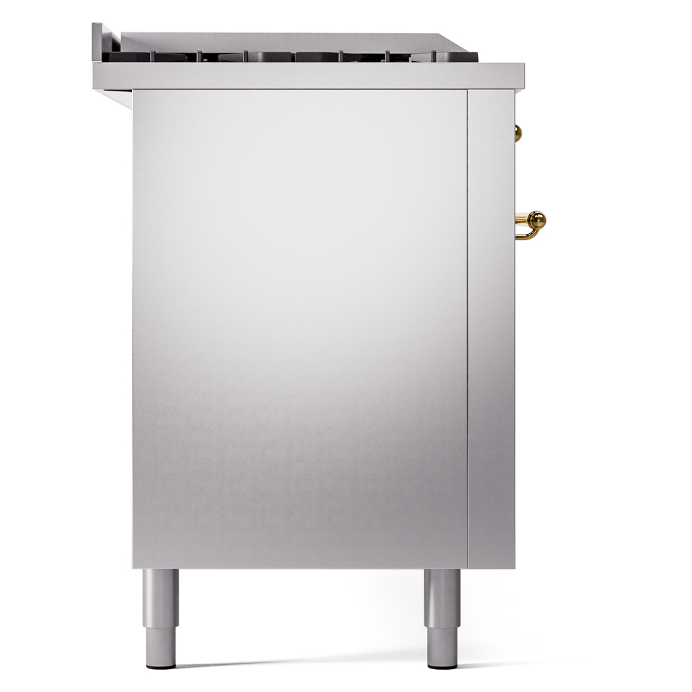 ILVE UP60FSNMPSSGLP Nostalgie II 60" Dual Fuel Range, left side view