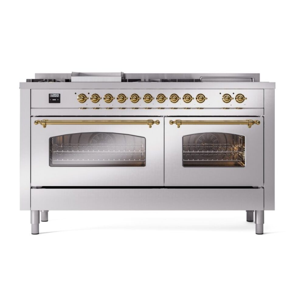 ILVE UP60FSNMPSSG Nostalgie II 60" Dual Fuel Range, front view