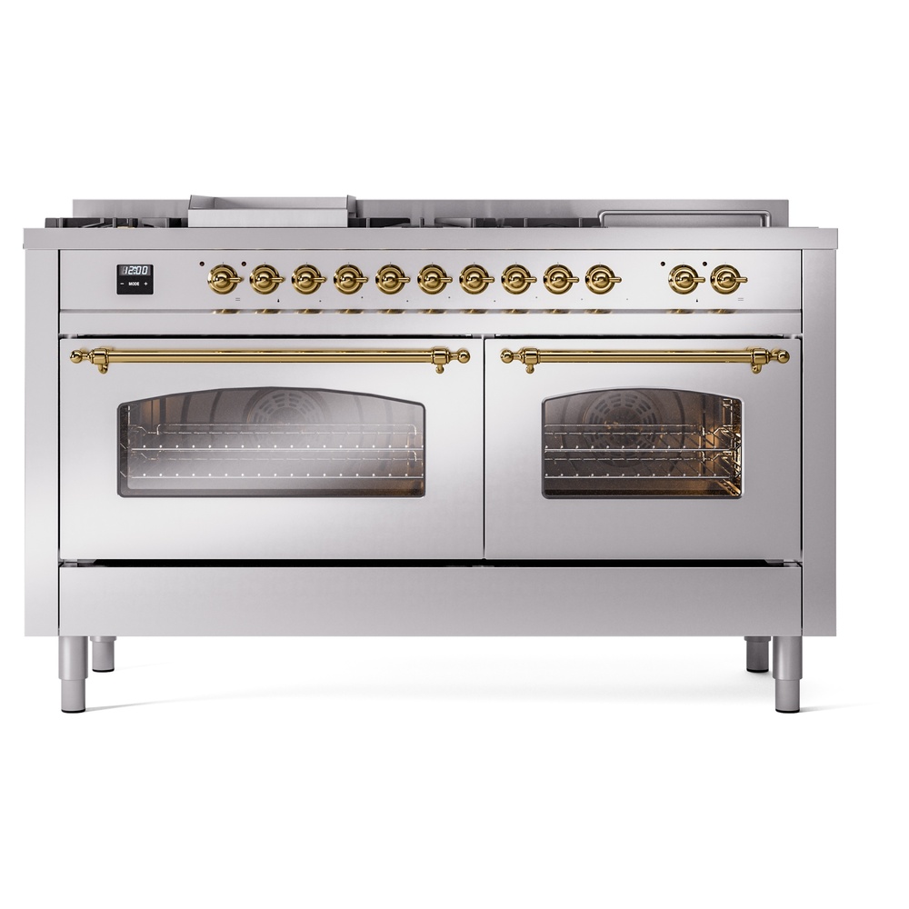 ILVE UP60FSNMPSSG Nostalgie II 60" Dual Fuel Range, front view