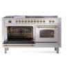 ILVE UP60FSNMPSSG Nostalgie II 60" Dual Fuel Range, main oven door opened