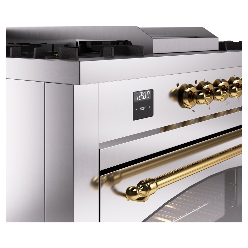 ILVE UP60FSNMPSSG Nostalgie II 60" Dual Fuel Range, details