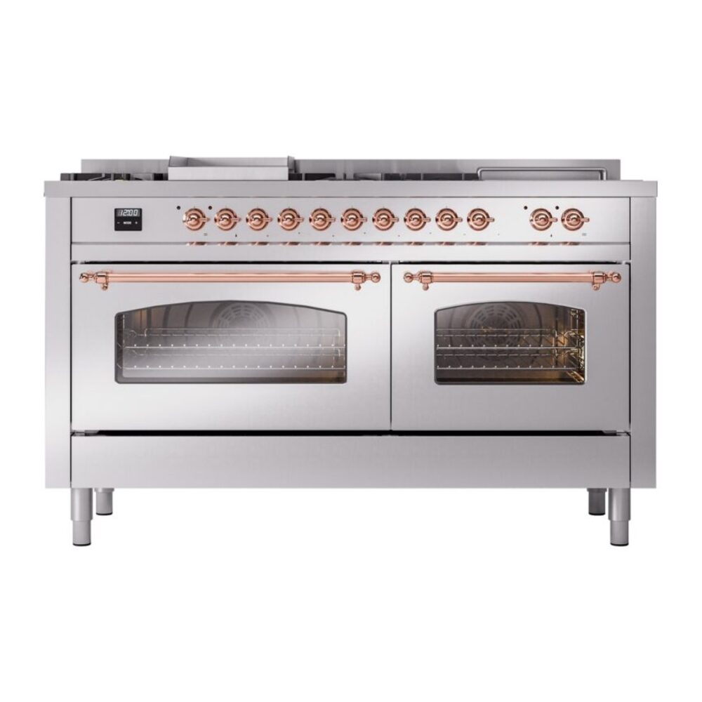 ILVE UP60FSNMPSSPLP Nostalgie II 60" Dual Fuel Range, front view