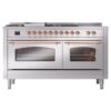 ILVE UP60FSNMPSSPLP Nostalgie II 60" Dual Fuel Range, front view