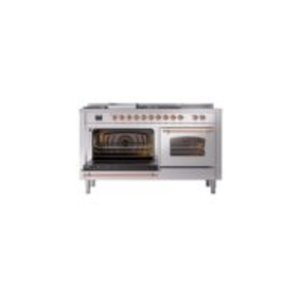 ILVE UP60FSNMPSSP Nostalgie II 60" Dual Fuel Range, main oven door opened