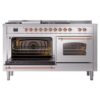 ILVE UP60FSNMPSSP Nostalgie II 60" Dual Fuel Range, main oven door opened