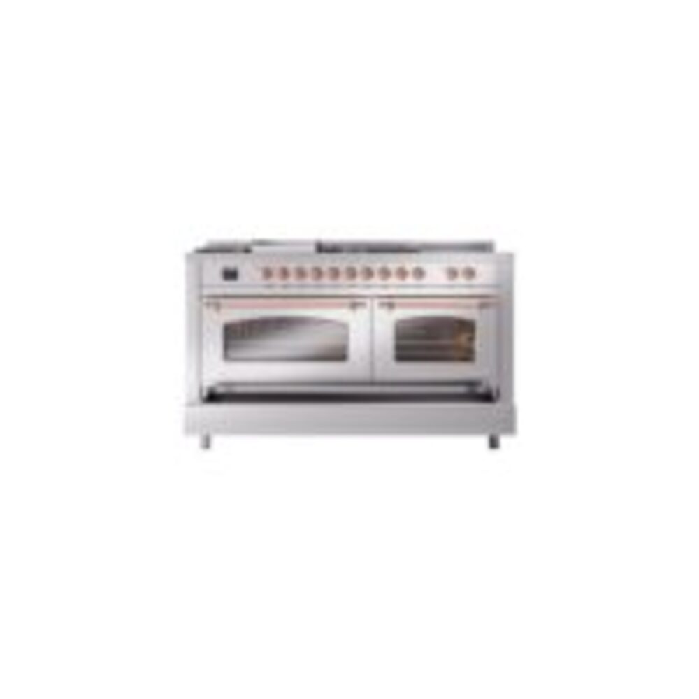 ILVE UP60FSNMPSSP Nostalgie II 60" Dual Fuel Range, drawer opened
