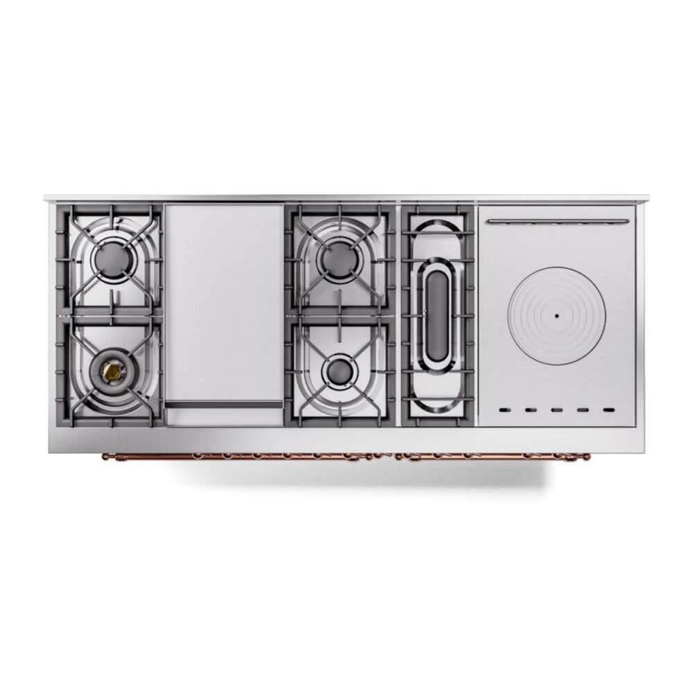 ILVE UP60FSNMPSSP Nostalgie II 60" Dual Fuel Range, top view