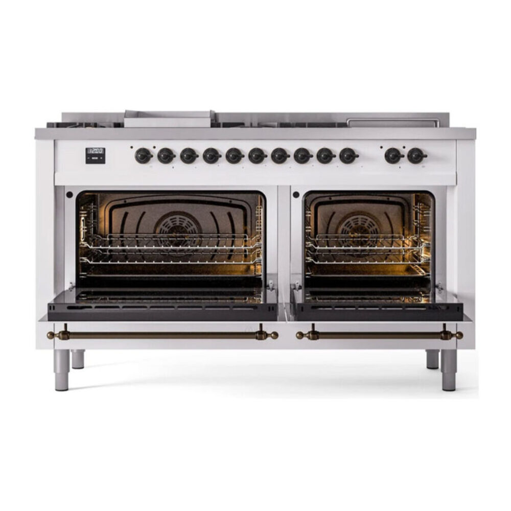 ILVE UP60F Nostalgie II 60 inch Dual Fuel Range with 5.8 cu. ft. Total Double Oven Capacity