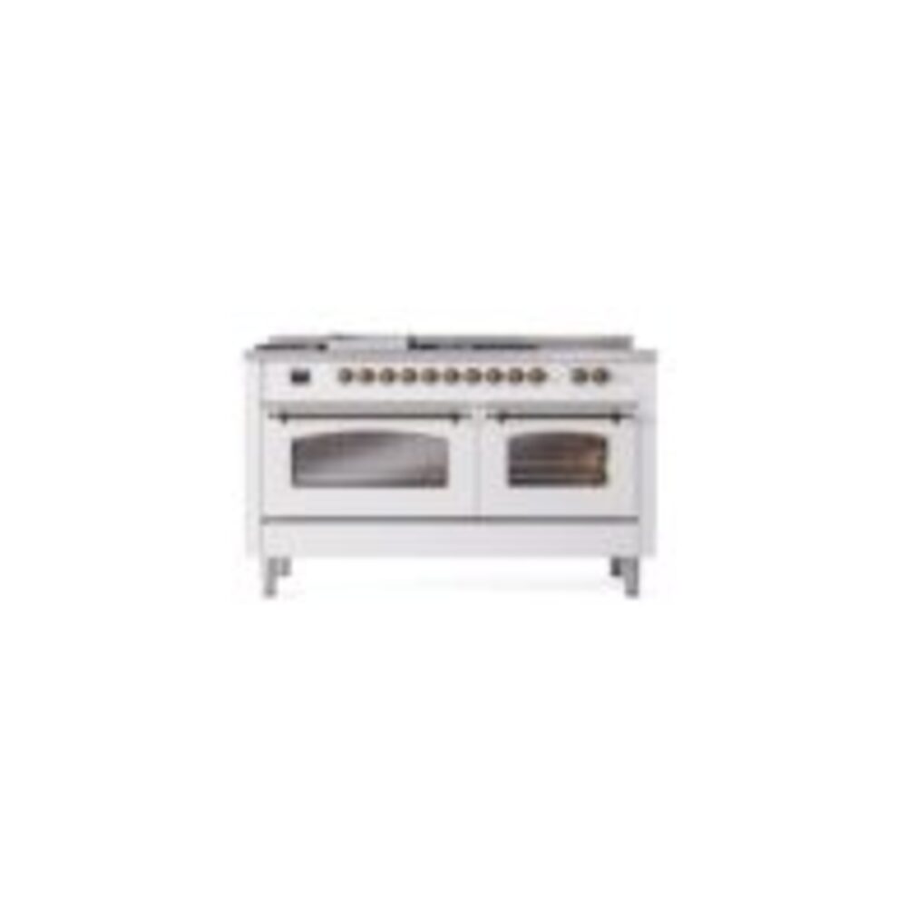 ILVE UP60FSNMPWHBLP Nostalgie II 60" Dual Fuel Range, front view