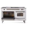 ILVE UP60FSNMPWHBLP Nostalgie II 60" Dual Fuel Range, main oven door opened