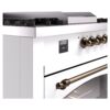 ILVE UP60FSNMPWHBLP Nostalgie II 60" Dual Fuel Range, details