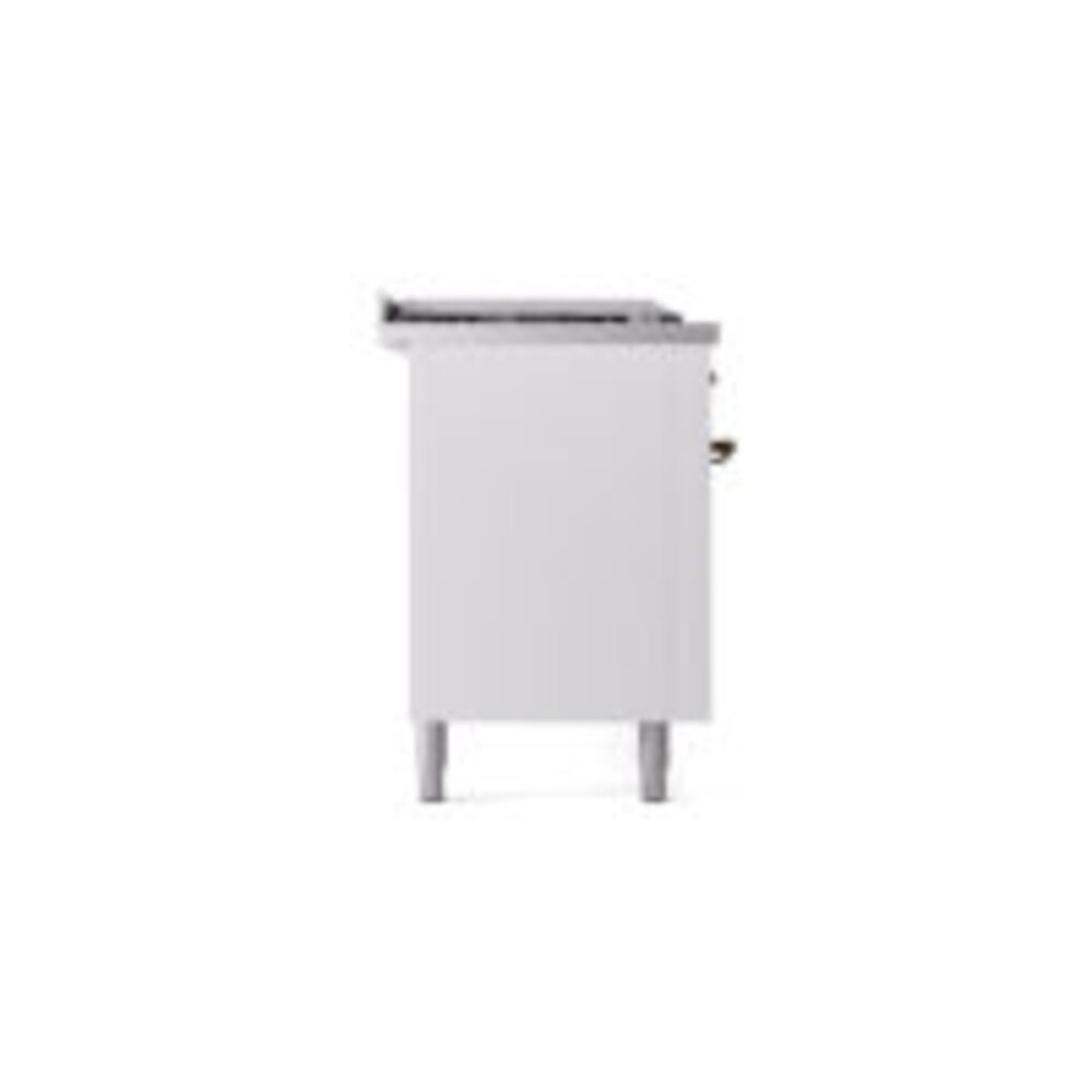 ILVE UP60FSNMPWHBLP Nostalgie II 60" Dual Fuel Range, left side view