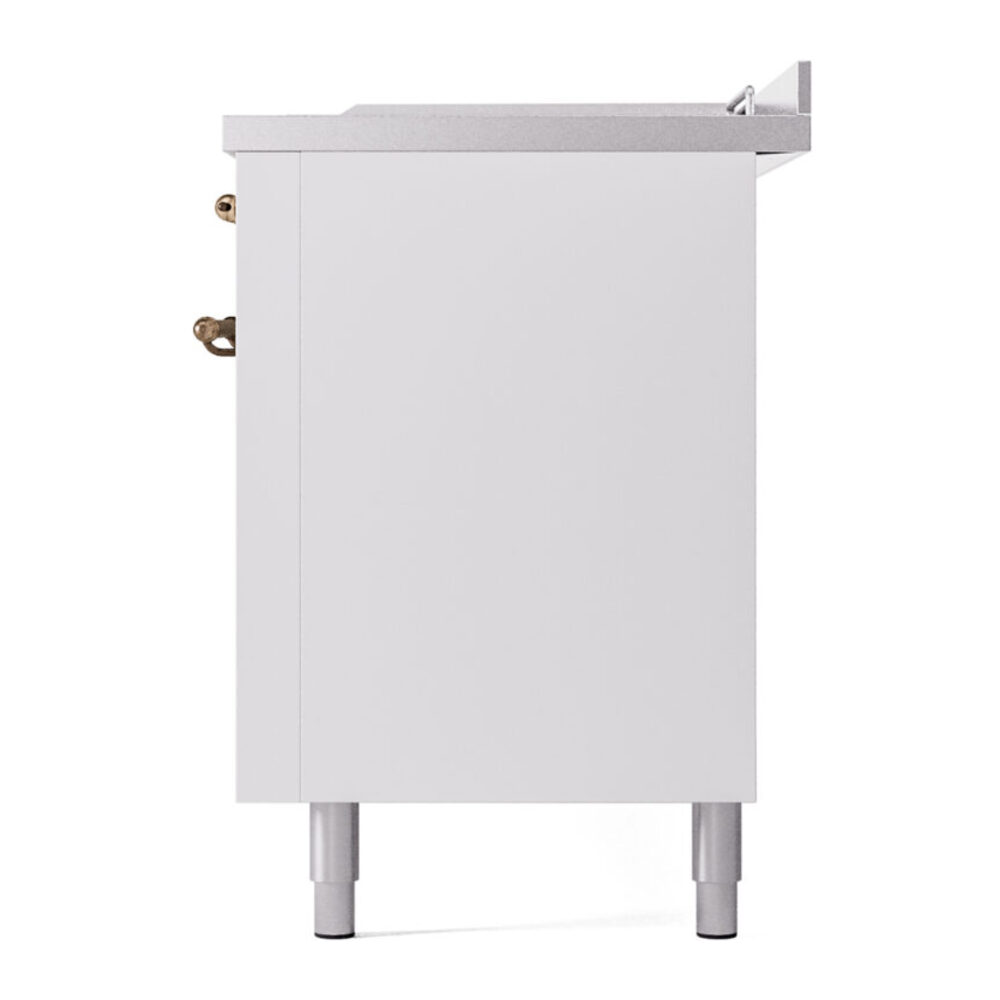 ILVE UP60FSNMPWHBLP Nostalgie II 60" Dual Fuel Range, right side view