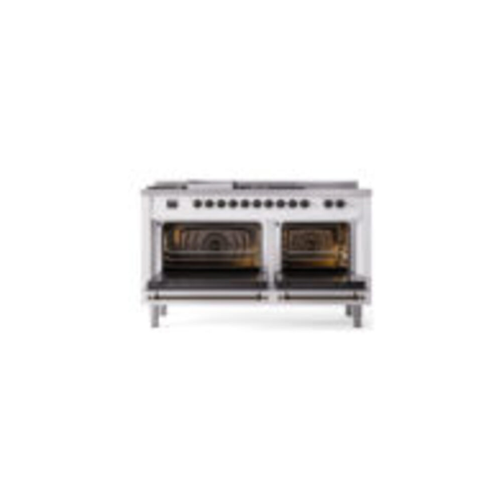 ILVE UP60F Nostalgie II 60 inch Dual Fuel Range with 5.8 cu. ft. Total Double Oven Capacity