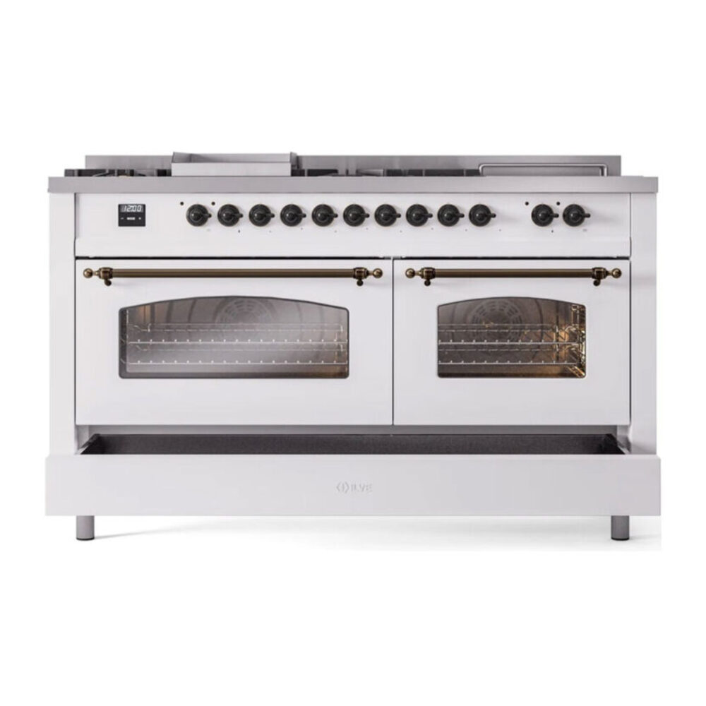 ILVE UP60F Nostalgie II 60 inch Dual Fuel Range with 5.8 cu. ft. Total Double Oven Capacity
