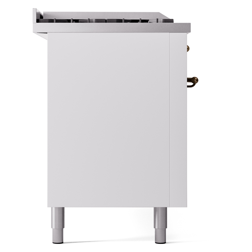 ILVE UP60FSNMPWHB Nostalgie II 60" Dual Fuel Range, left side view