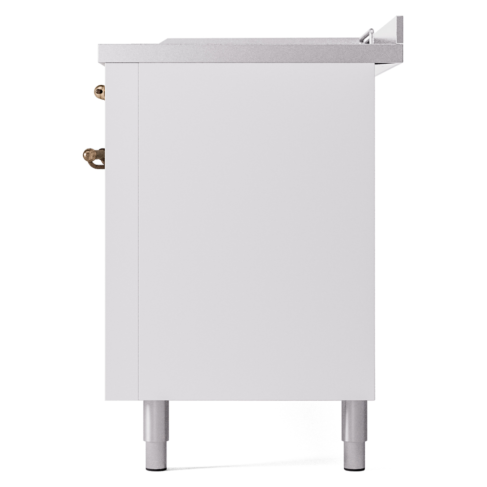 ILVE UP60FSNMPWHB Nostalgie II 60" Dual Fuel Range, right side view