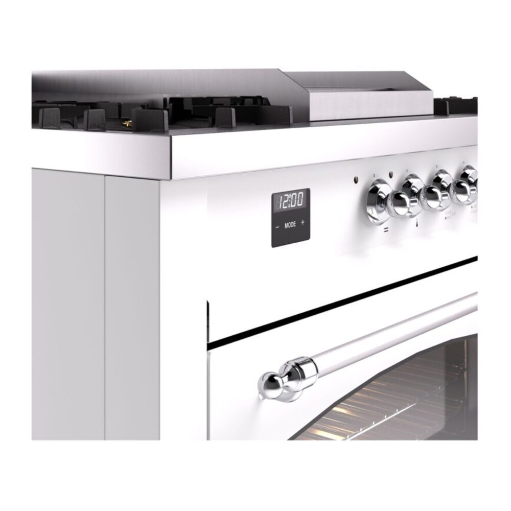ILVE UP60FSNMPWHCLP Nostalgie II 60" Dual Fuel Range, details