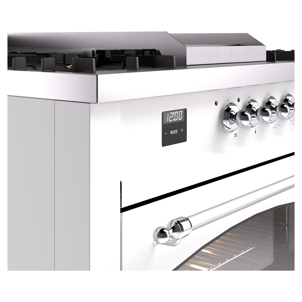 ILVE UP60FSNMPWHCLP Nostalgie II 60" Dual Fuel Range, details