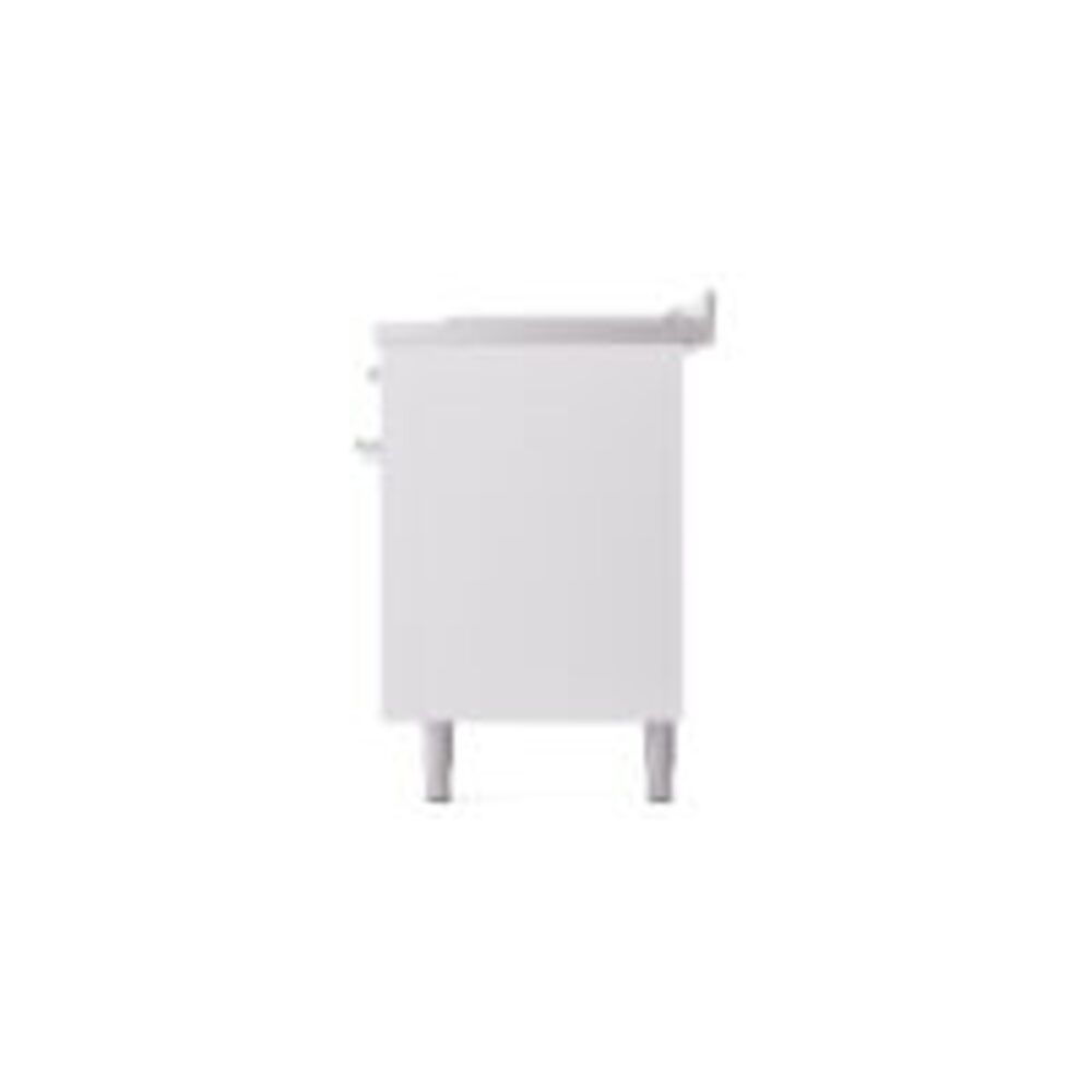 ILVE UP60FSNMPWHCLP Nostalgie II 60" Dual Fuel Range, right side view