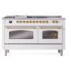 ILVE UP60FSNMPWHGLP Nostalgie II 60" Dual Fuel Range, front view