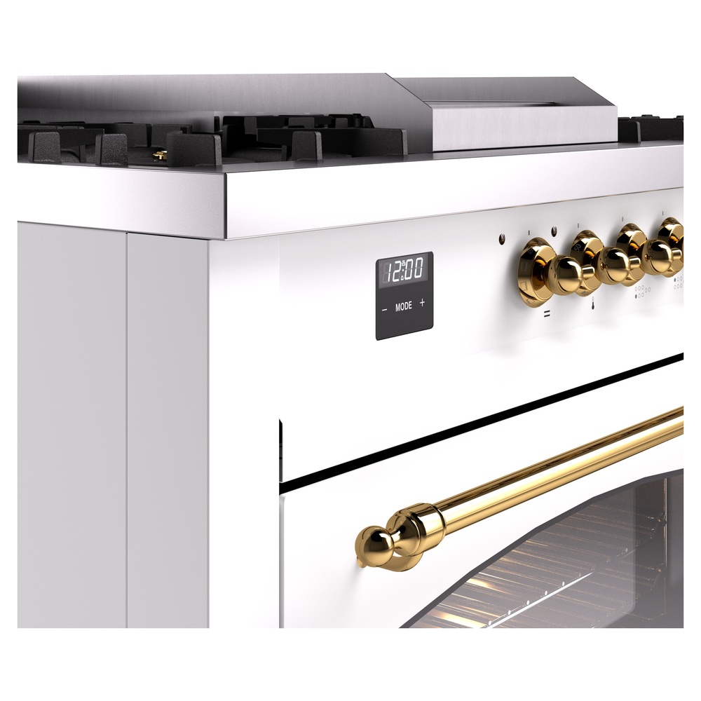 ILVE UP60FSNMPWHGLP Nostalgie II 60" Dual Fuel Range, details