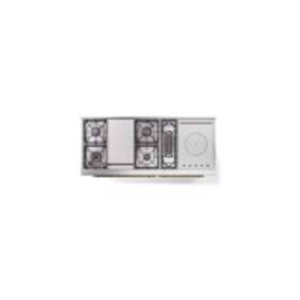 ILVE UP60FSNMPWHGLP Nostalgie II 60" Dual Fuel Range, top view
