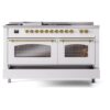 ILVE UP60FSNMPWHG Nostalgie II 60" Dual Fuel Range, drawer opened
