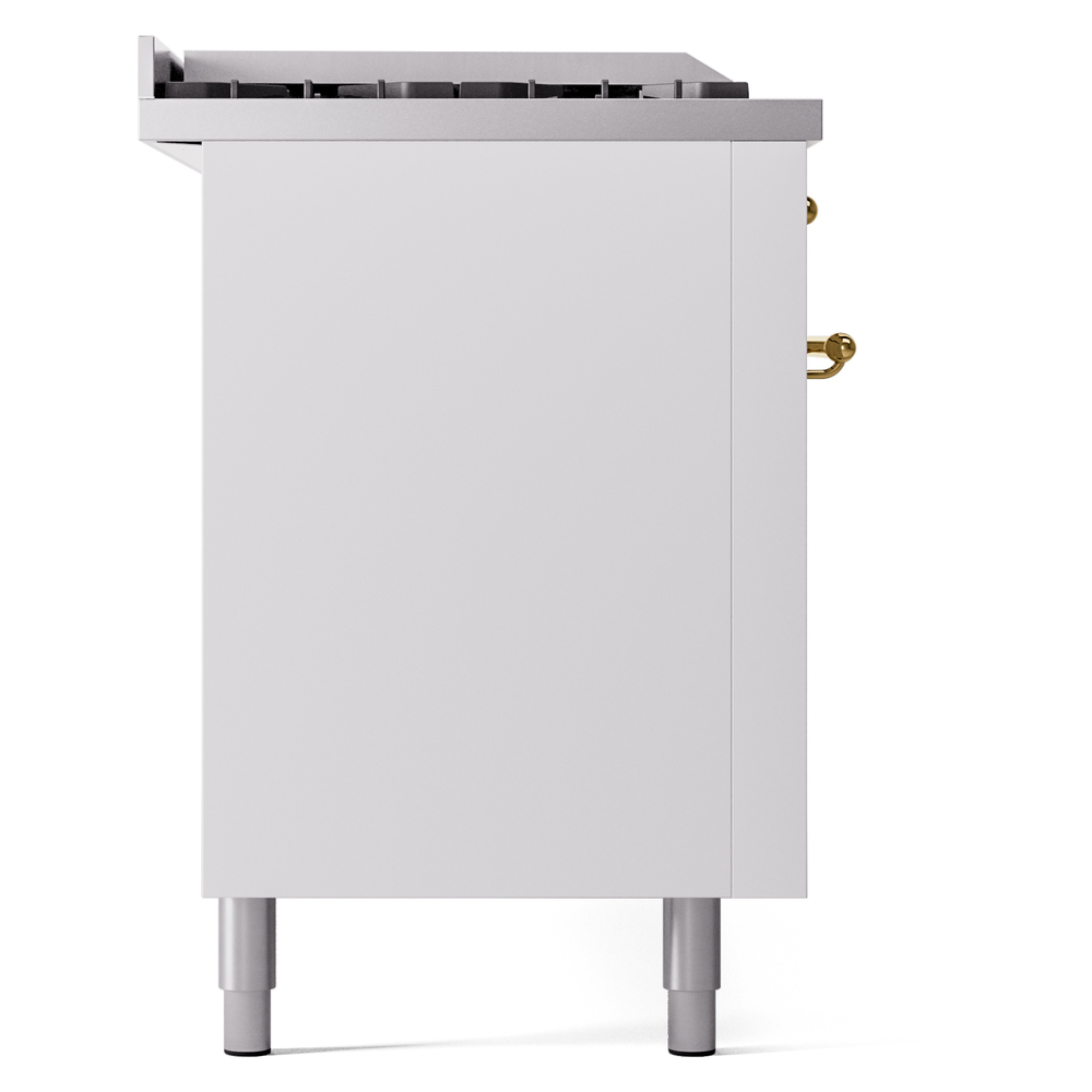 ILVE UP60FSNMPWHG Nostalgie II 60" Dual Fuel Range, left side view