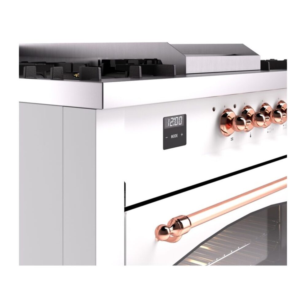 ILVE UP60FSNMPWHPLP Nostalgie II 60" Dual Fuel Range, details