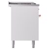 ILVE UP60FSNMPWHPLP Nostalgie II 60" Dual Fuel Range, left side view