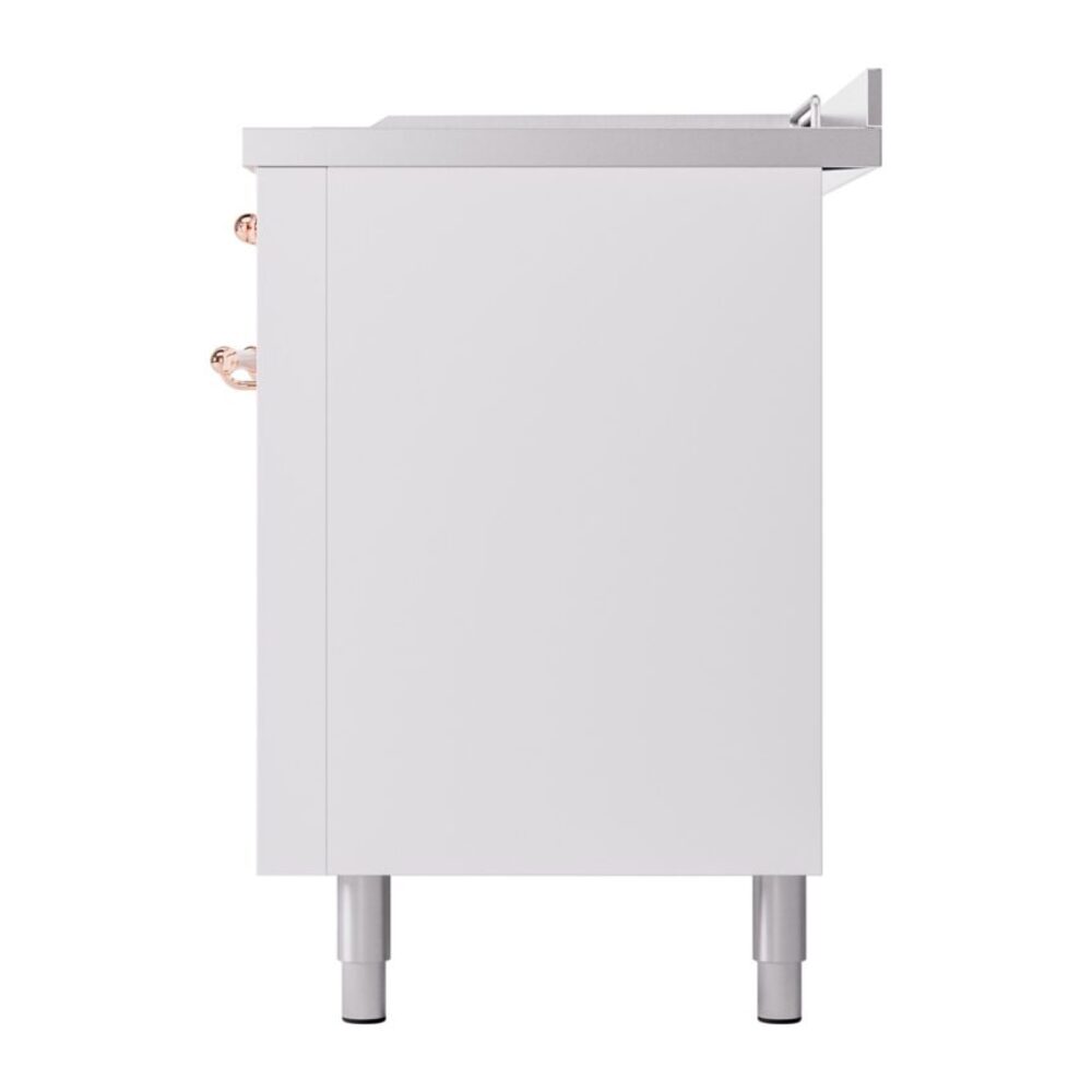 ILVE UP60FSNMPWHPLP Nostalgie II 60" Dual Fuel Range, right side view
