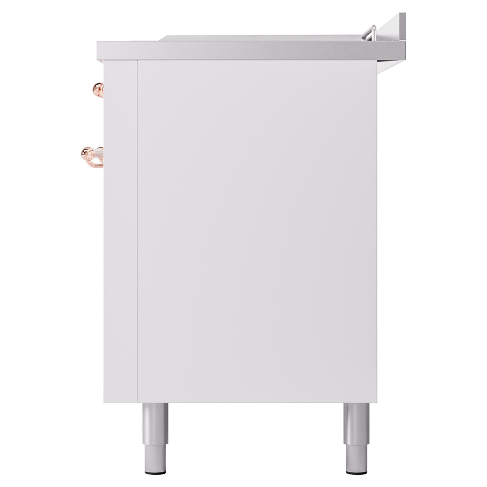 ILVE UP60FSNMPWHPLP Nostalgie II 60" Dual Fuel Range, right side view