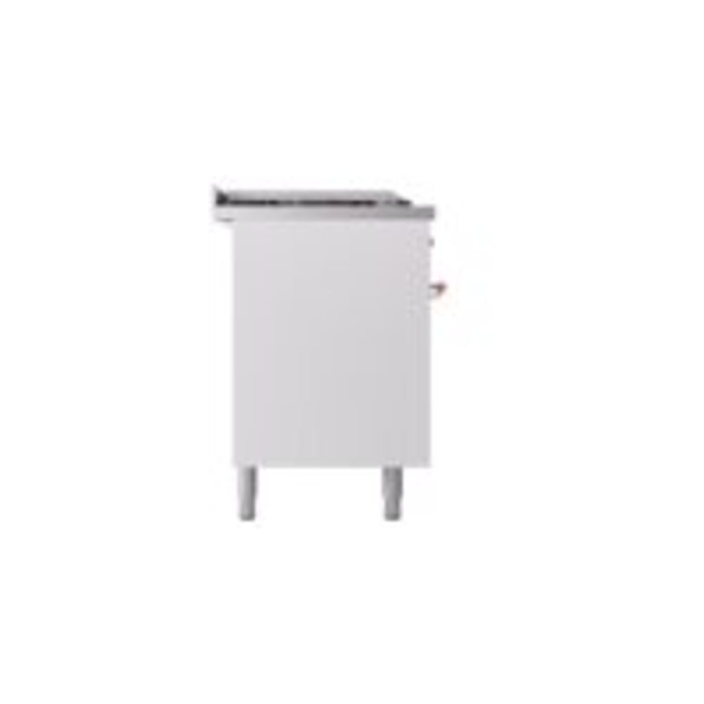 ILVE UP60FSNMPWHP Nostalgie II 60" Dual Fuel Range, left side view