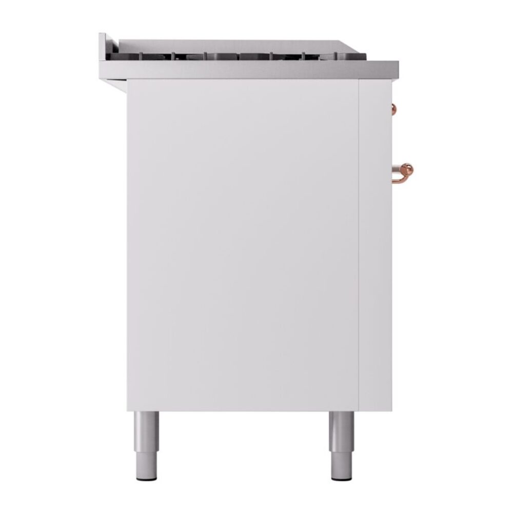 ILVE UP60FSNMPWHP Nostalgie II 60" Dual Fuel Range, left side view