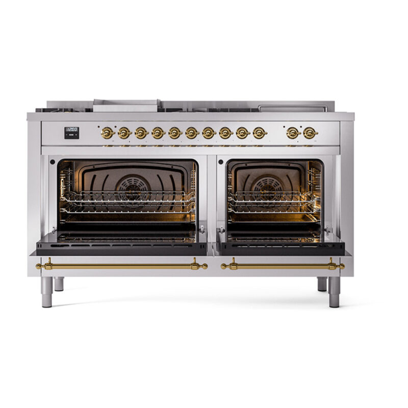 ILVE_UP60FSQNMPSSG_Nostalgie_II_Dual_Fuel_Range_oven_door_opened