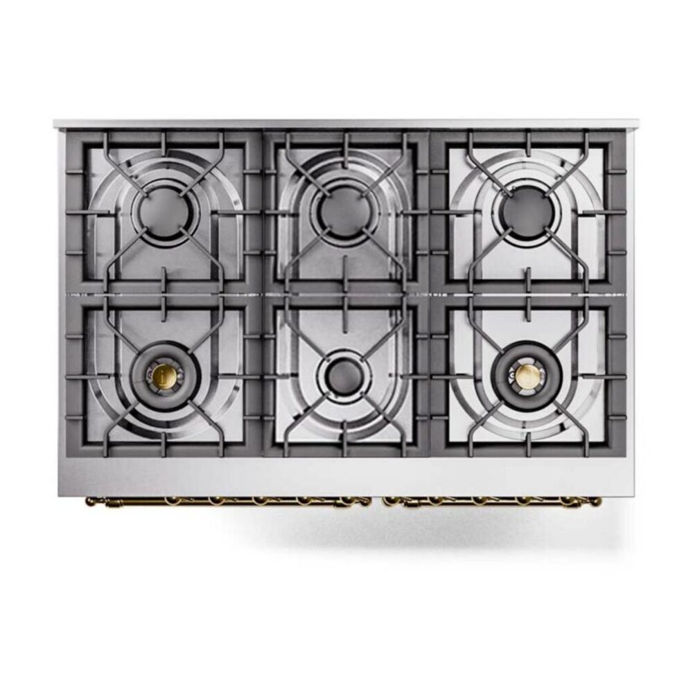 ILVE UPD406NMPWHGLP Nostalgie II 40 inch Dual Fuel Range with 6