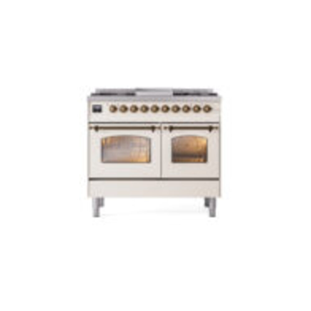 ILVE UPD40FNMPAWBLP Nostalgie II 40" Dual Fuel Range, front view