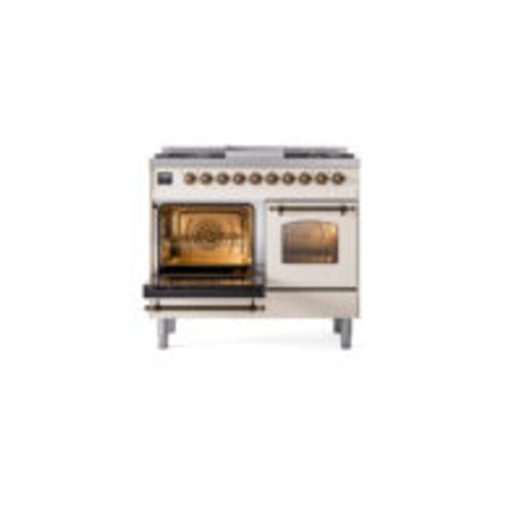 ILVE UPD40FNMPAWBLP Nostalgie II 40" Dual Fuel Range, main oven door opened