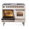 ILVE UPD40FNMPAWBLP Nostalgie II 40" Dual Fuel Range, main oven door opened