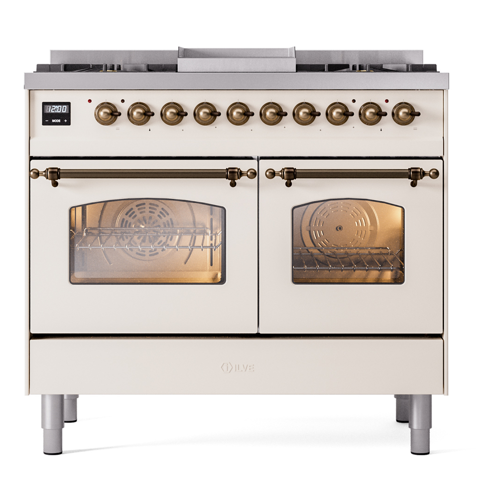 ILVE UPD40FNMPAWB Nostalgie II 40" Dual Fuel Range, front view