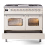 ILVE UPD40FNMPAWCLP Nostalgie II 40" Dual Fuel Range, drawer opened